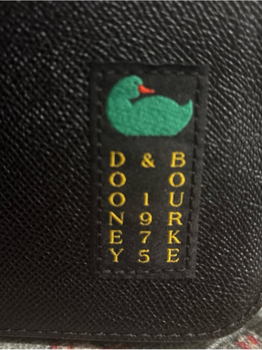 NWT Dooney & Bourke Black Crossbody with Green Duck Patch - Picture 3 of 7